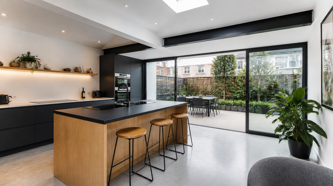 Structural Kitchen Knock Through with Concealed Steel Beams by JSG